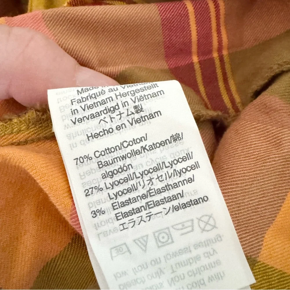 Madewell Plaid Babydoll Cami Dress Madras Spiced Olive M - Picture 12 of 12